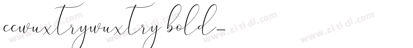 ccwuxtrywuxtry bold字体转换